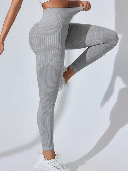 BUYCO Female Ribbed High-rise Leggings