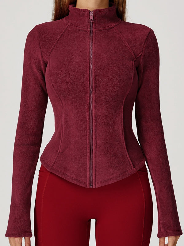 BUYCO Female Pocket Zipper Fleece Jacket