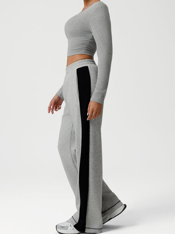 BUYCO Female Contrast Color Stripes Pocket Tracksuit
