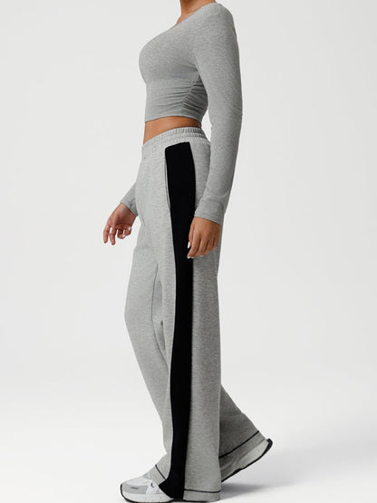 BUYCO Female Contrast Color Stripes Pocket Tracksuit