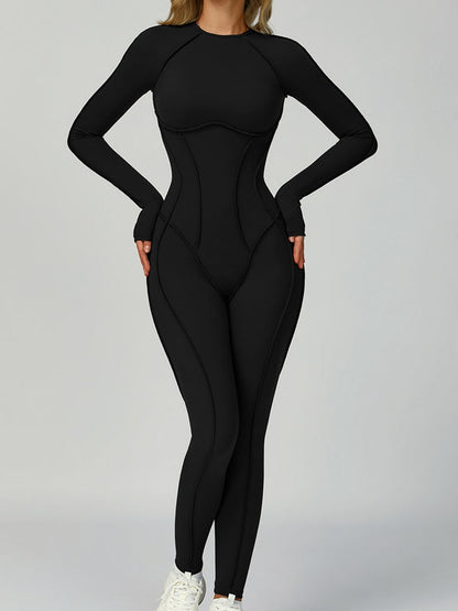 BUYCO Female Heart Backless Long Sleeves Jumpsuit