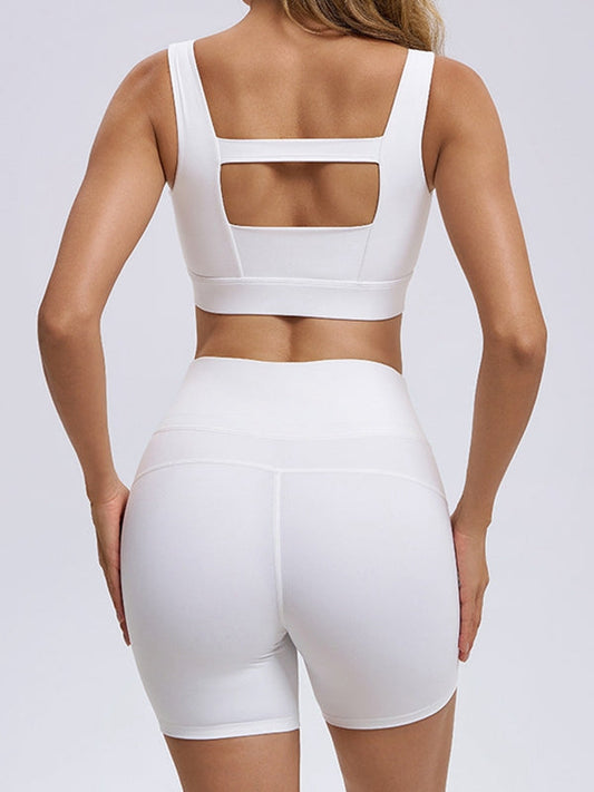 BUYCO Female Hollow Out Zipper Short Tracksuit