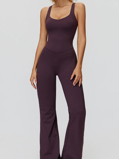 BUYCO Female Cross Back Flare Jumpsuit