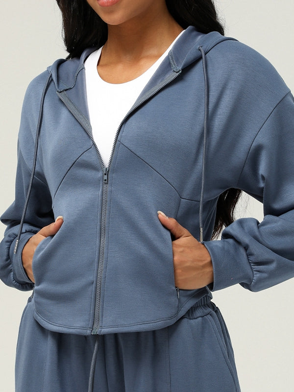 BUYCO Female Zipper Pocket With Hat Jacket