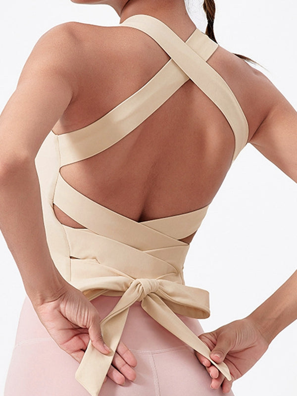 BUYCO Female Backless Bow-knot Tank