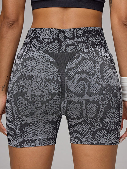 BUYCO Female Snake Print Cutout Modern Fit Shorts