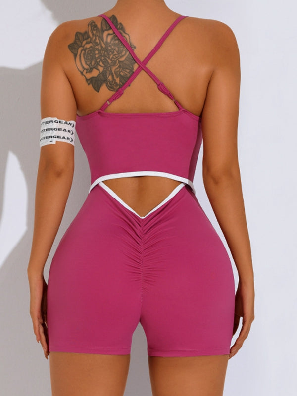 BUYCO Female Cross Back Hollow Out Romper