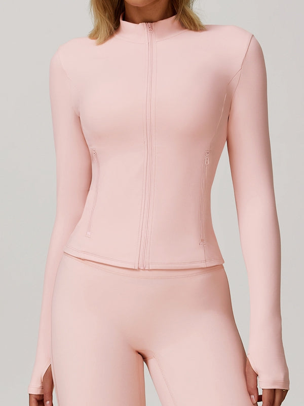 BUYCO Female Zipper Pocket Thumbhole Jacket