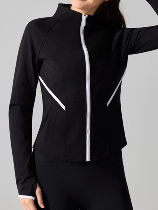BUYCO Female Fleece Zipper Thumbhole Jacket