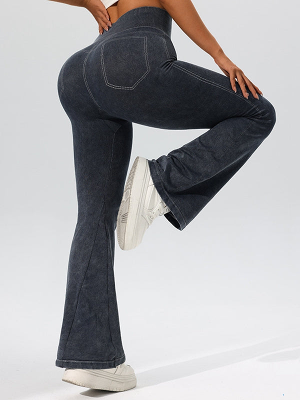 BUYCO Female Tie Dye High-rise Flare Leggings
