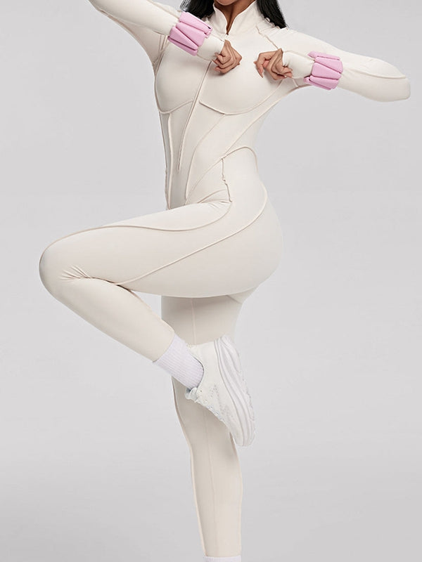 BUYCO Female Fitted Zipper Stitch Performance Jumpsuit