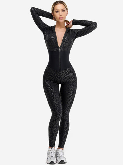 BUYCO Female Leopard Print Corset Jumpsuit
