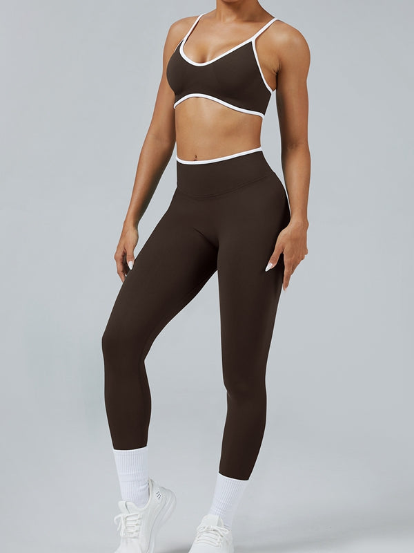 BUYCO Female Stripes Seamless High-rise Short Tracksuit