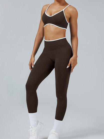 BUYCO Female Stripes Seamless High-rise Short Tracksuit