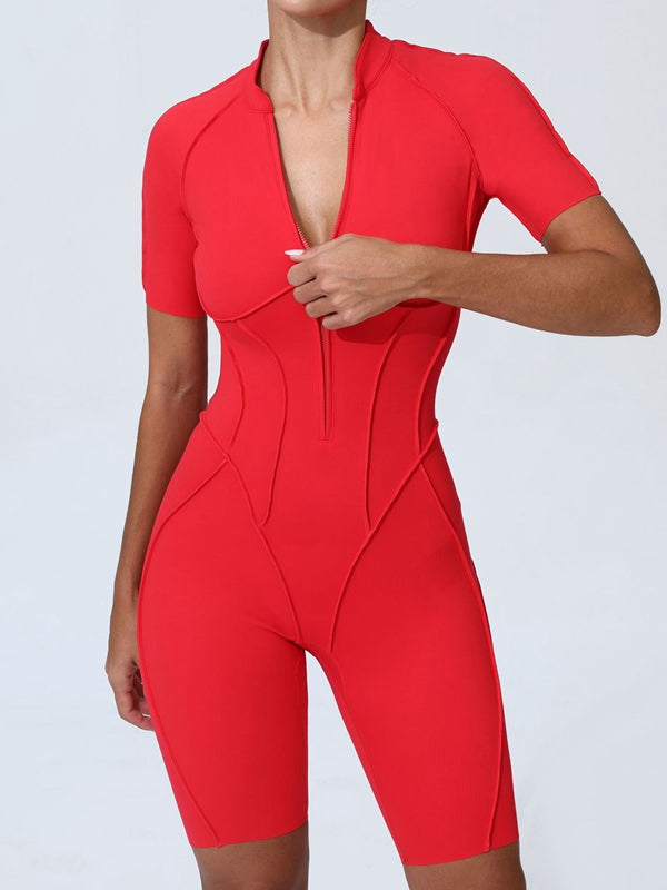 BUYCO Female Fitted Zipper Fit Romper