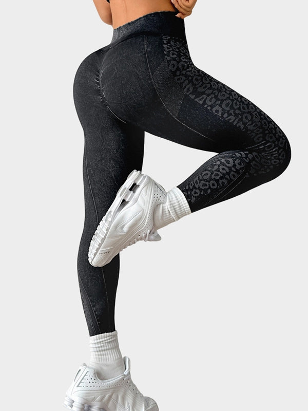 BUYCO Female Leopard Print High-rise Leggings