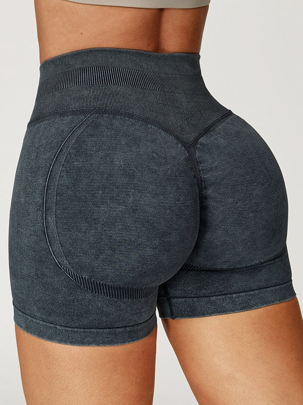 BUYCO Female Denim Ruched Back High-rise Leggings