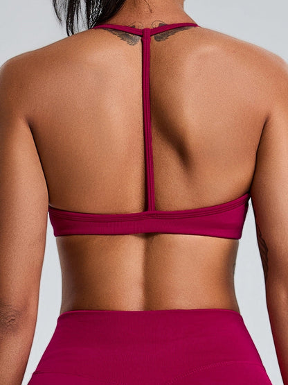 BUYCO Female Ribbed Backless Seamless Sports Bras