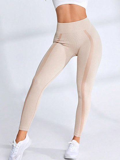 BUYCO Female Fitted Contrast Color Stripe Quick-dry Leggings