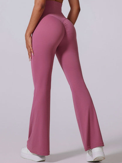 BUYCO Female Super High-rise Ruched Back Flare Leggings