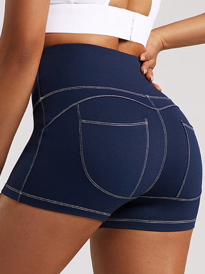 BUYCO Female Fitted Denim Pocket Quick-dry Shorts