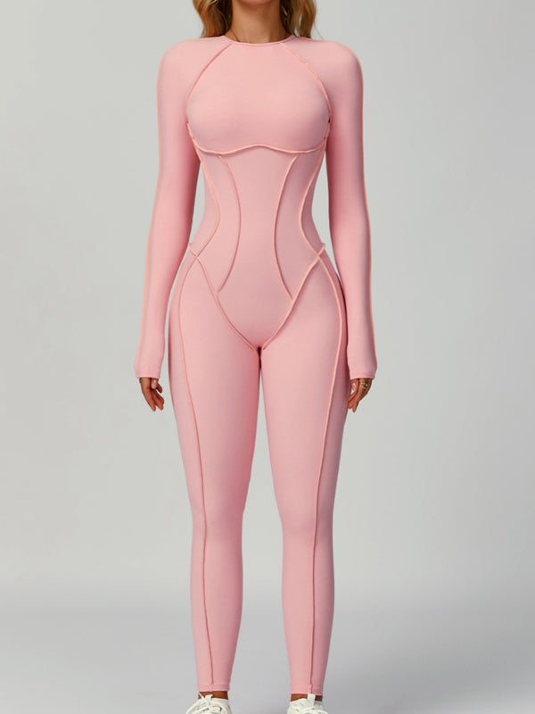 BUYCO Female Heart Backless Long Sleeves Jumpsuit