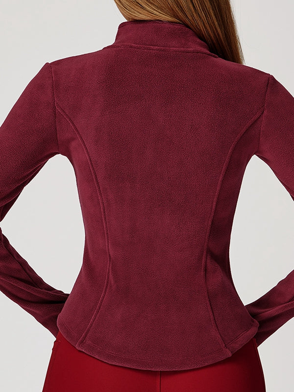 BUYCO Female Pocket Zipper Fleece Jacket