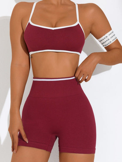BUYCO Female Contrast Color Stripe Short Tracksuit