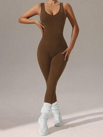BUYCO Female Fitted Backless Hollow Out Jumpsuit