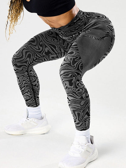 BUYCO Female Fitted Faux Leather Leopard Print Leggings