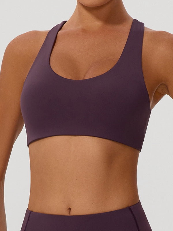 BUYCO Female Contrast Color Stripes Sports Bras