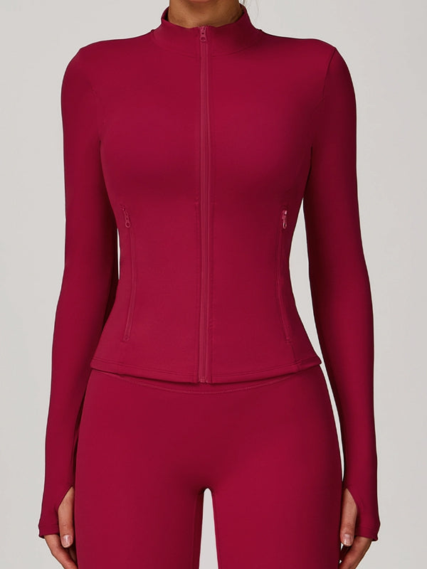 BUYCO Female Zipper Pocket Thumbhole Jacket