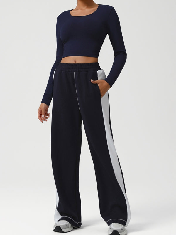 BUYCO Female Contrast Color Stripes Pocket Tracksuit
