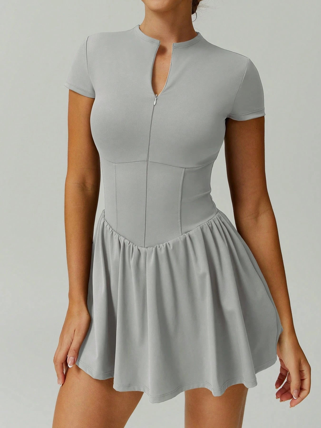 BUYCO Female Corset Zipper 2 in 1 Quick-dry Dress