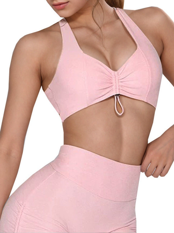 BUYCO Female Backless Deep V Back Short Tracksuit