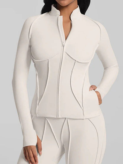 BUYCO Female Super Stylish&Fitted Stitch Performance Zipper Tank