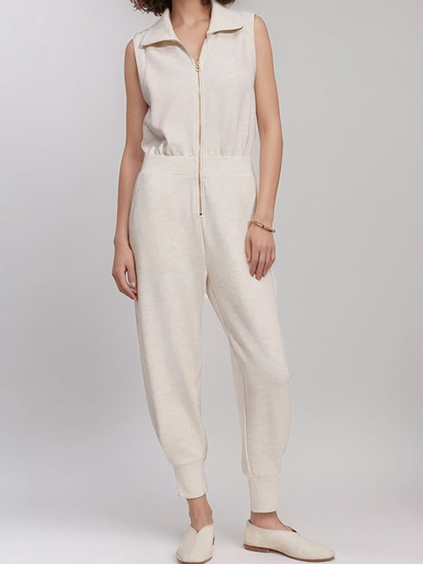 BUYCO Female Fitted Pocket Zipper Casual Jumpsuit