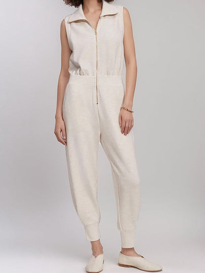 BUYCO Female Fitted Pocket Zipper Casual Jumpsuit