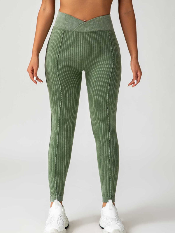 BUYCO Female Ribbed V Shape Waist Leggings