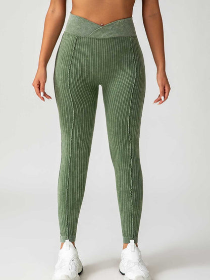 BUYCO Female Ribbed V Shape Waist Leggings