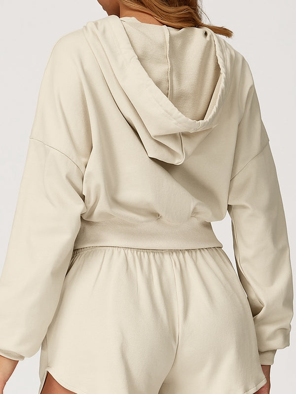 BUYCO Female Pocket Casual Zipper Hoodie