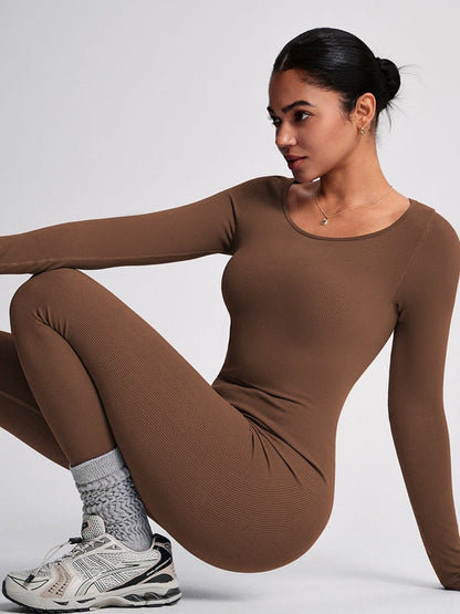 BUYCO Female Backless Ribbed Jumpsuit