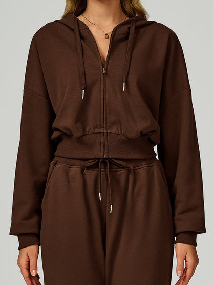 BUYCO Female Feleece Pocket Casual Zipper Hoodie
