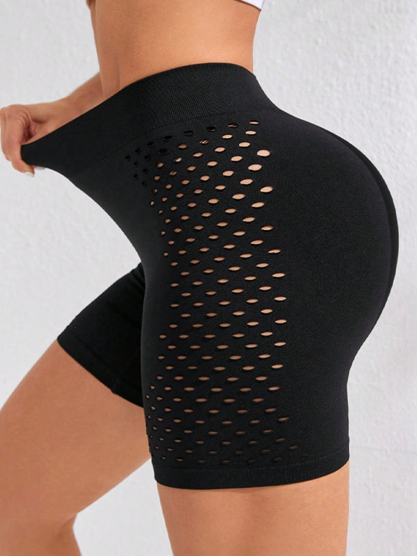 BUYCO Female Fishnet Elastic Tight Modern Fit Shorts