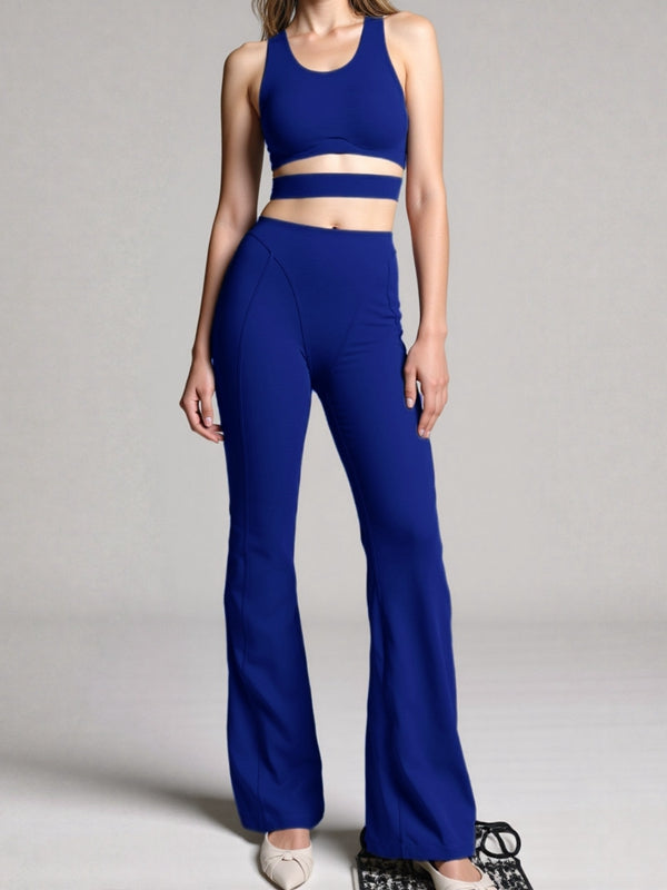 BUYCO Female Fitted Hollow Out Push-up Flare Tracksuit