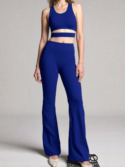 BUYCO Female Fitted Hollow Out Push-up Flare Tracksuit