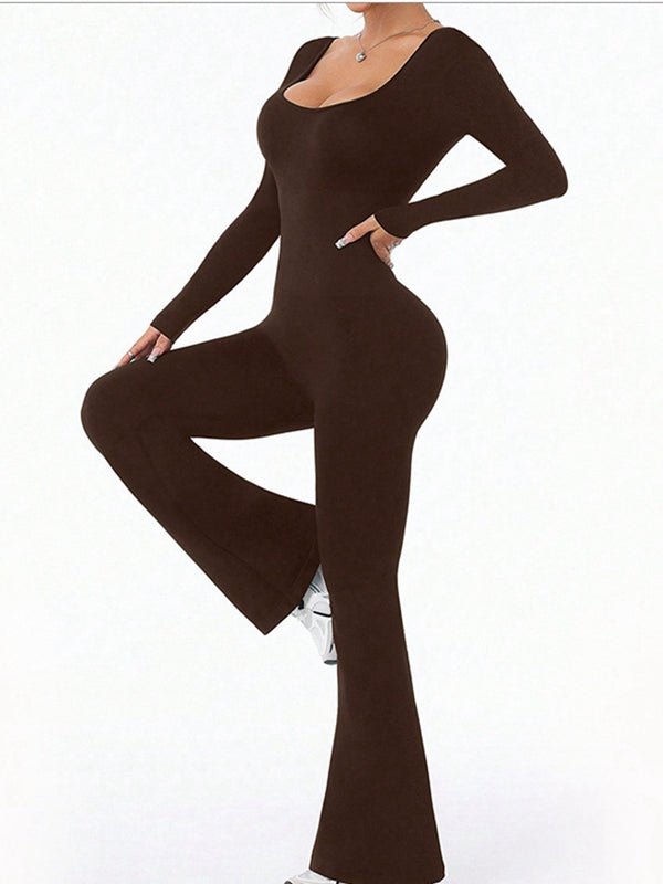 BUYCO Female Long Sleeves Flare Jumpsuit