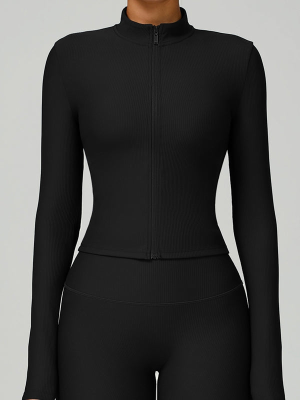 BUYCO Female Ribbed Zipper Jacket