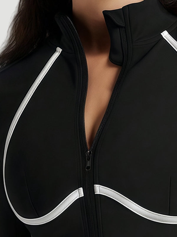 BUYCO Female Zipper Stripes Jacket