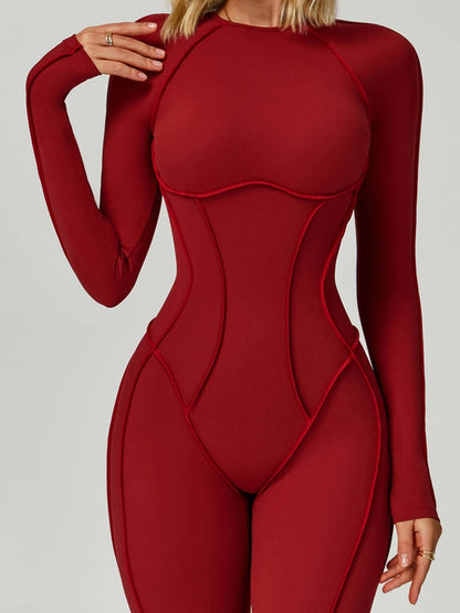 BUYCO Female Heart Backless Long Sleeves Jumpsuit